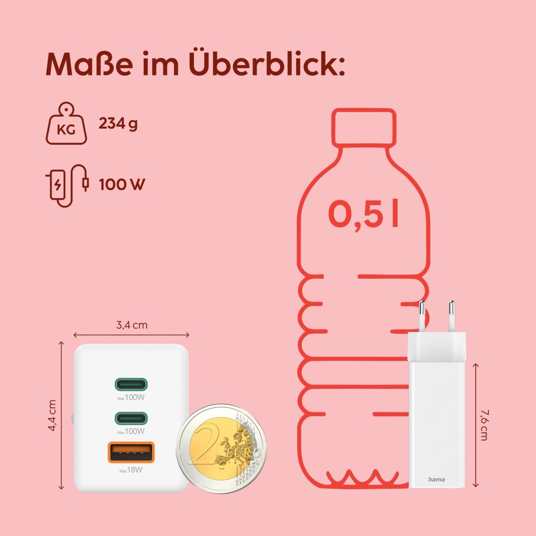hama-usb-schnellladeger-t-100w-gan-2x-usb-c-1x-usb-a-power-delivery-quick-charge image 7