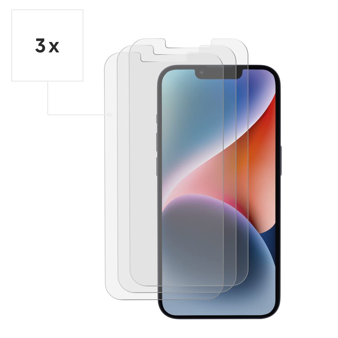 hama-schutzglas-f-r-apple-iphone-14-3-st-ck-hartglas-mit-9h-h-rte-kratzfest-sto- image 2