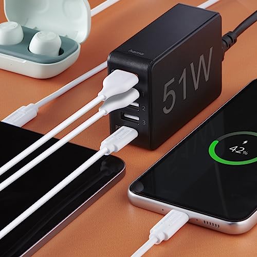 hama-usb-ladestation-5-port-51w-multi-ladeger-t-mit-usb-c-pd-qc-3-0-inkl-1-2m-ka image 6