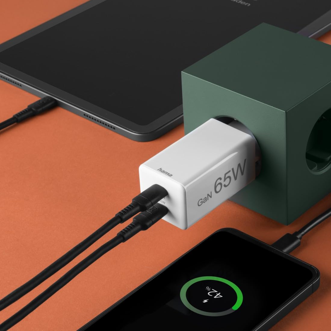 hama-gan-schnellladeger-t-65w-2x-usb-c-wei image 2