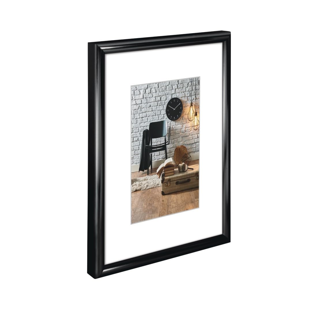 hama-kunststoffrahmen-sevilla-schwarz-din-a4-21-x-29-7-cm-mit-passepartout image 2