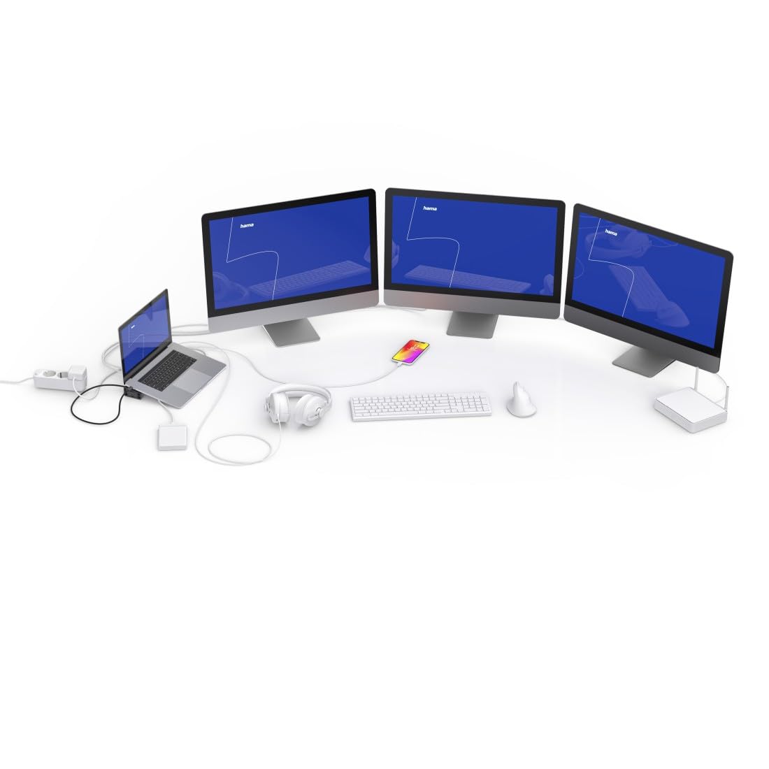hama-connect2office-work-usb-c-dockingstation-12-ports-4x-usb-a-2x-usb-c-2x-hdmi image 7