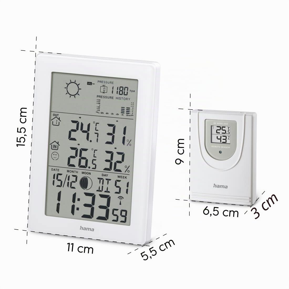 hama-ews-3200-wetterstation-mit-dcf-funkuhr-au-entemperatur-und-luftfeuchtigkeit image 5
