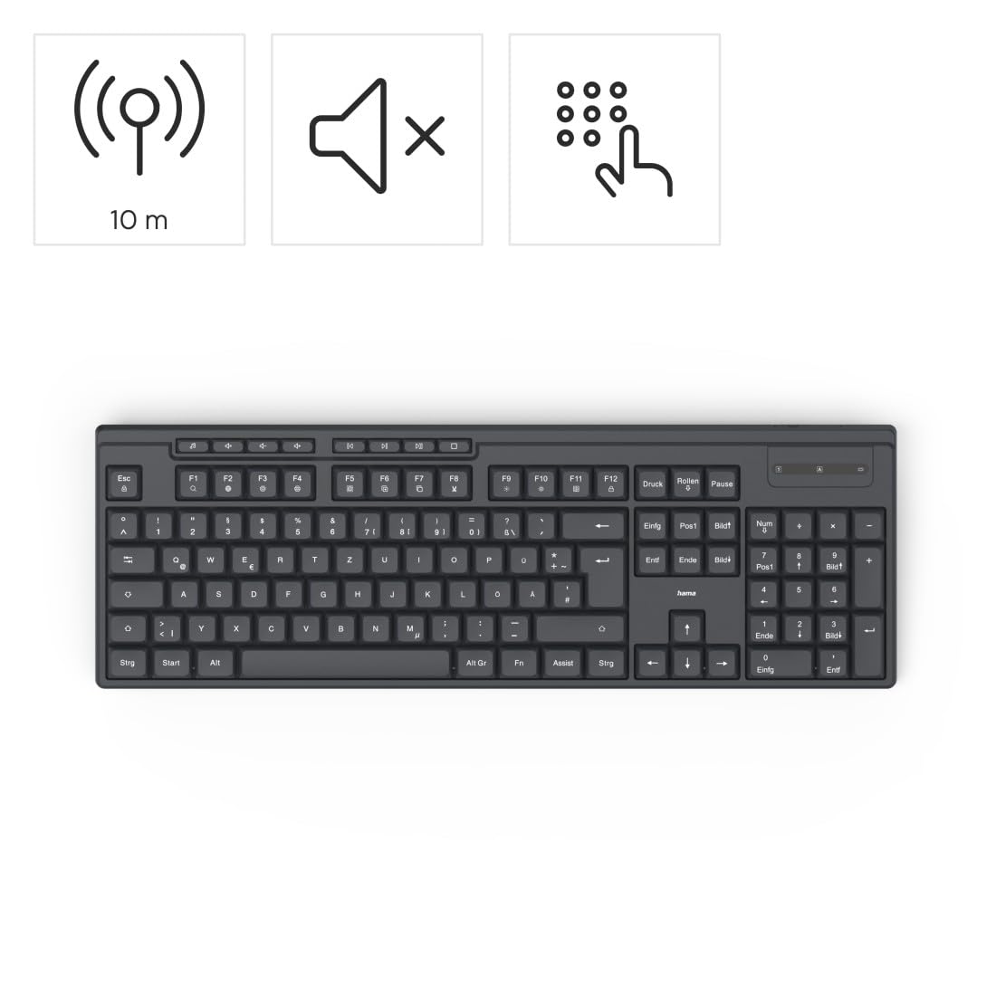 hama-funktastatur-wk-200-2-4-ghz-qwertz-multimedia-tasten-ki-assistent image 2