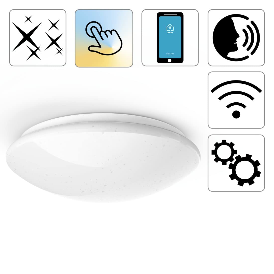 hama-led-deckenleuchte-wlan-dimmbar-per-app-und-sprachsteuerung-30cm-10w-1500-lu image 2