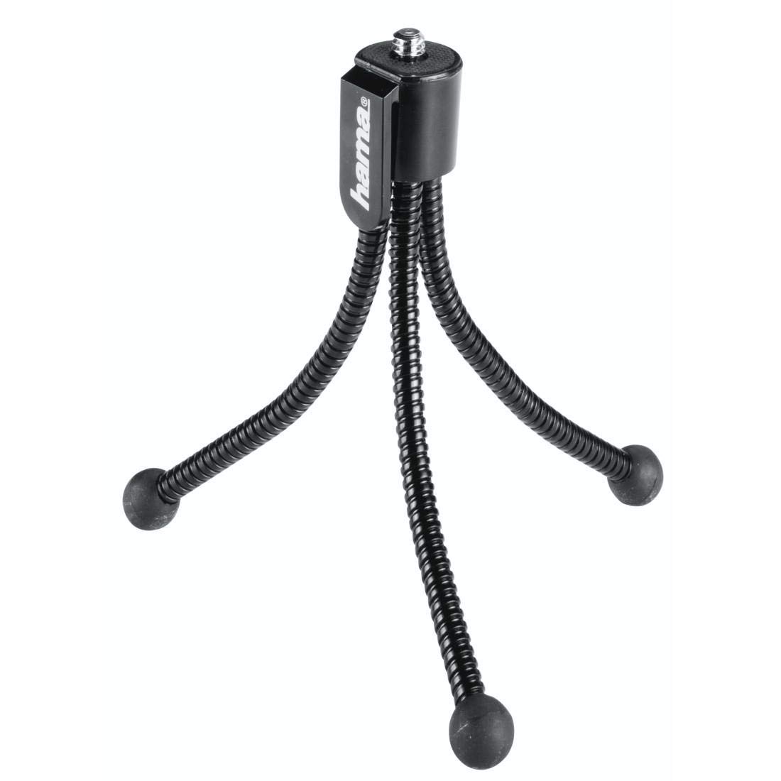 hama-handliches-mini-stativ-mit-flexiblen-beinen-und-befestigungsclip-schwarz image 1