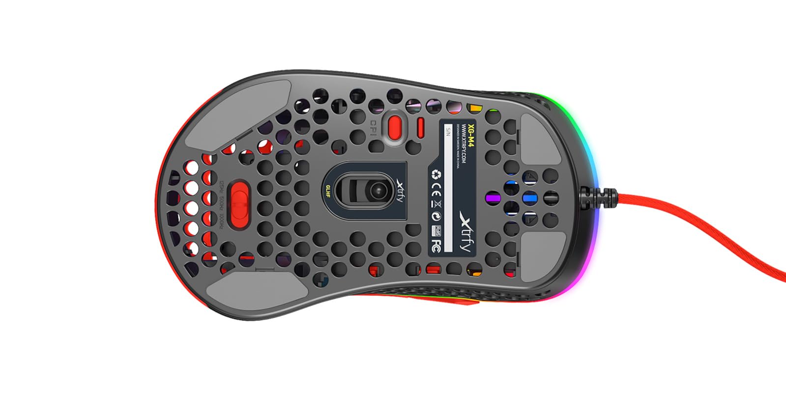 xtrfy-m4-rgb-leichte-kabelgebundene-gaming-maus-kripparrian-red-edition image 5