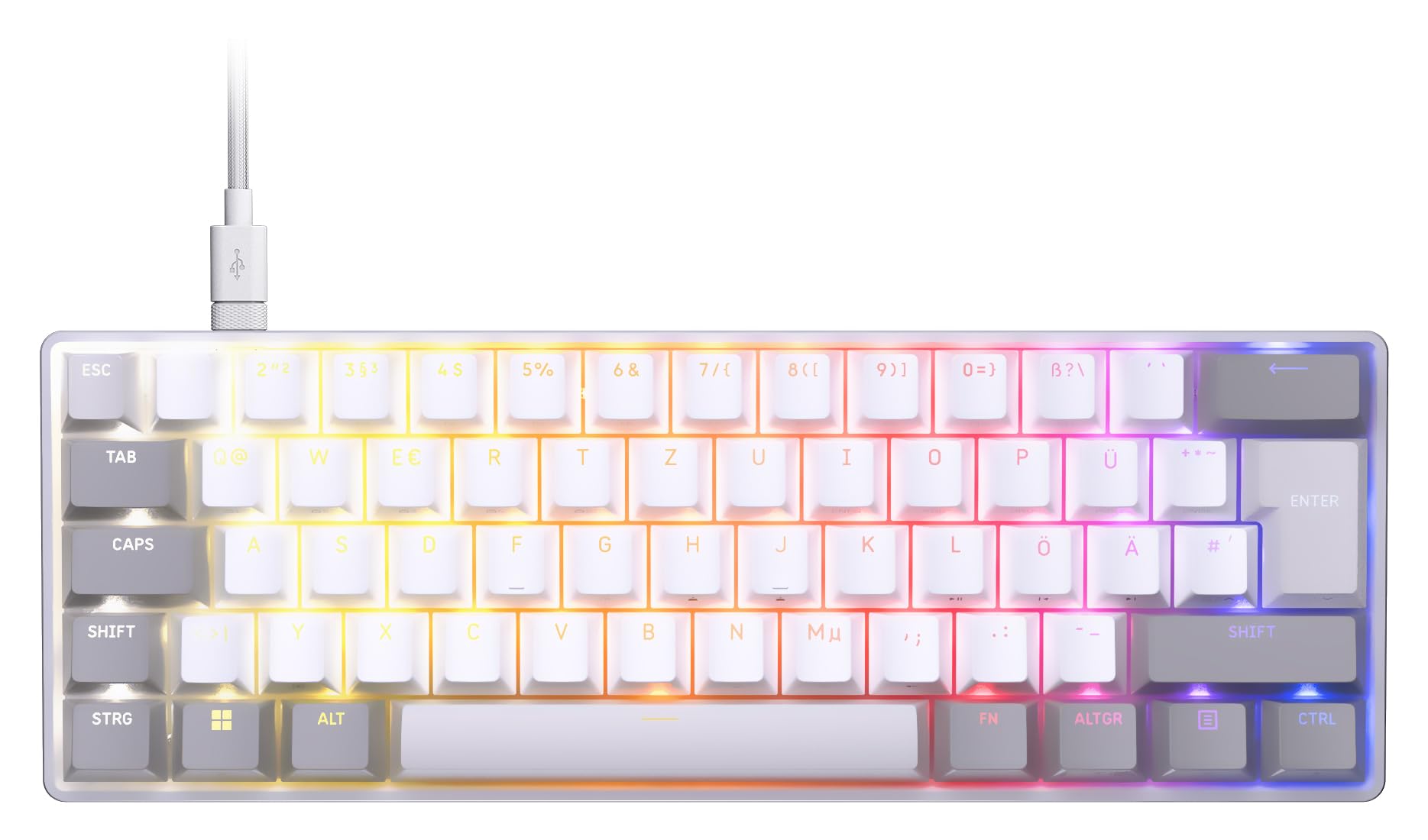 corsair-clipper-pro-mini-60-socd-gaming-tastatur-mit-hall-effekt-wei-rapid-trigg image 1