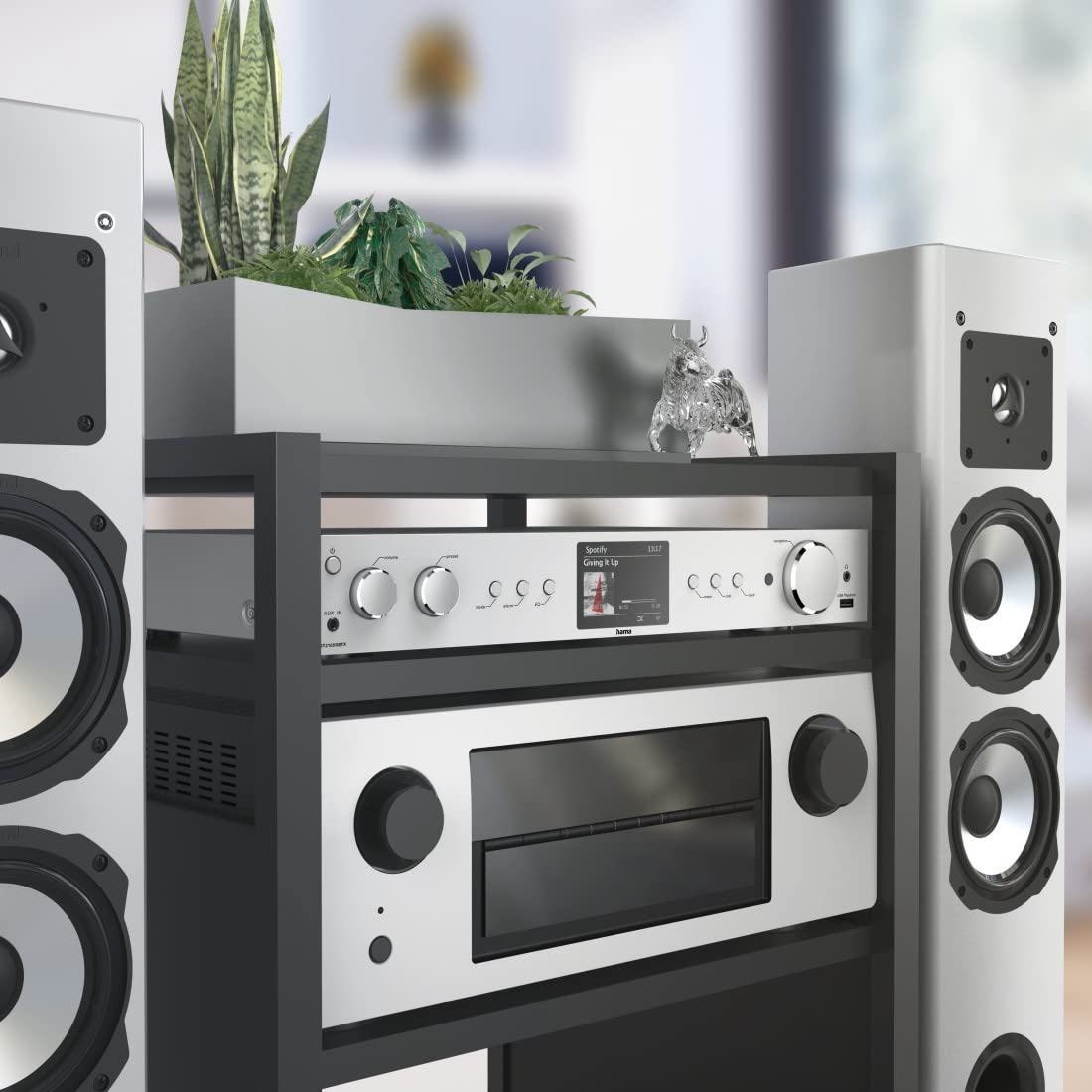 hama-dit2105sbtx-hifi-dab-internetradio-bluetooth-spotify-amazon-music-silber image 6