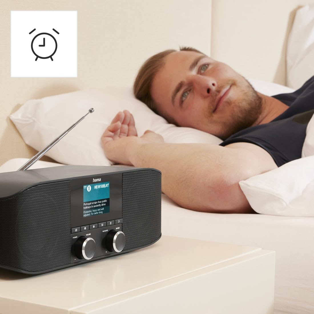 hama-dab-radio-dr1410bt-mit-bluetooth-digitalradio-wecker-farbdisplay-schwarz image 5
