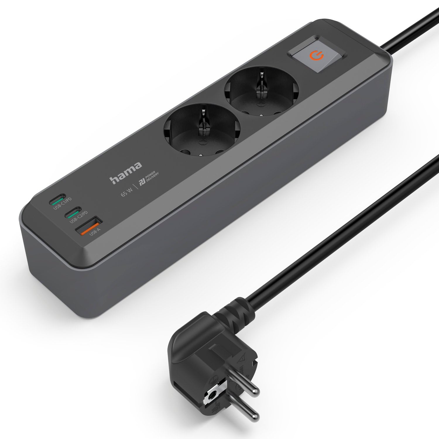 hama-5in1-steckdosenleiste-mit-65w-usb-c-ladefunktion-2-steckdosen-1x-usb-a-2x-u image 3