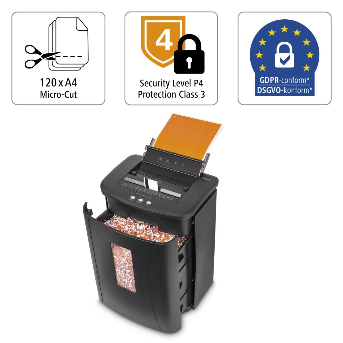hama-premium-autom120-aktenvernichter-partikelschnitt-automatischer-einzug-f-r-1 image 2