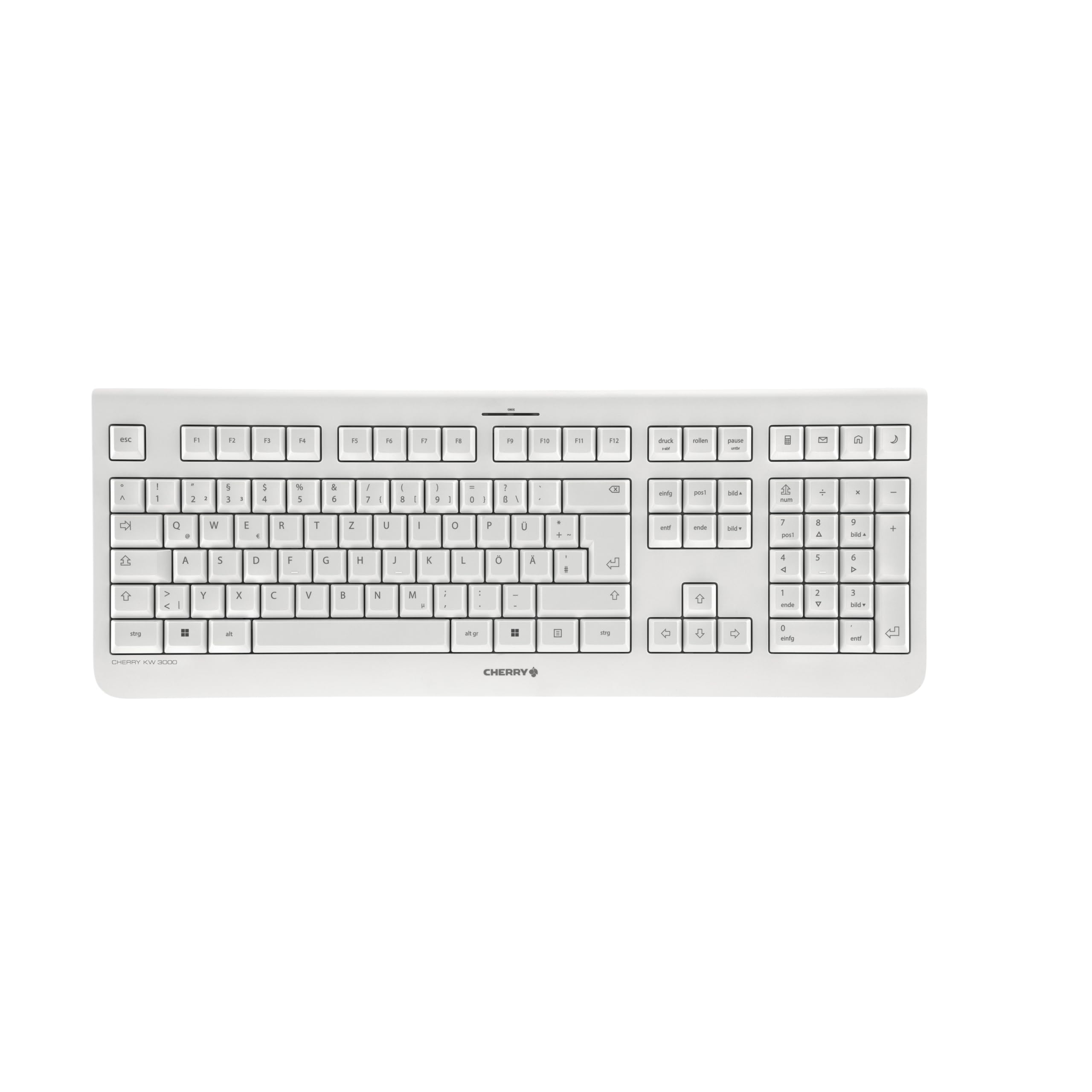 cherry-kw-3000-kabellose-office-tastatur-deutsch-qwertz-wei-grau image 1