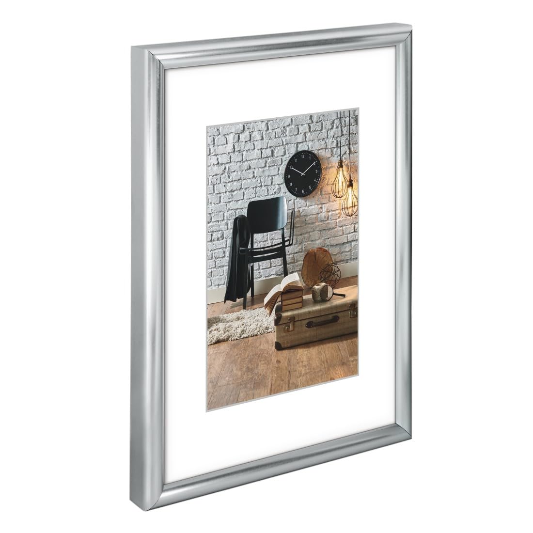 hama-bilderrahmen-sevilla-din-a4-mit-passepartout-15-x-20-cm-silber image 2