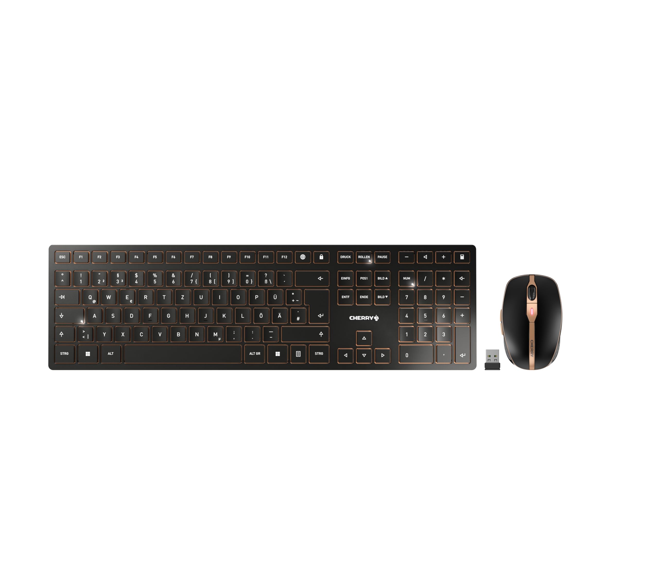 cherry-dw-9100-slim-kabellose-tastatur-und-maus-deutsch-qwertz-schwarz image 1