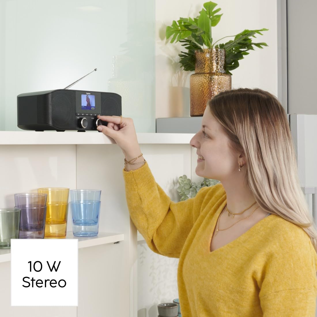 hama-dab-radio-dr1410bt-mit-bluetooth-digitalradio-wecker-farbdisplay-schwarz image 6