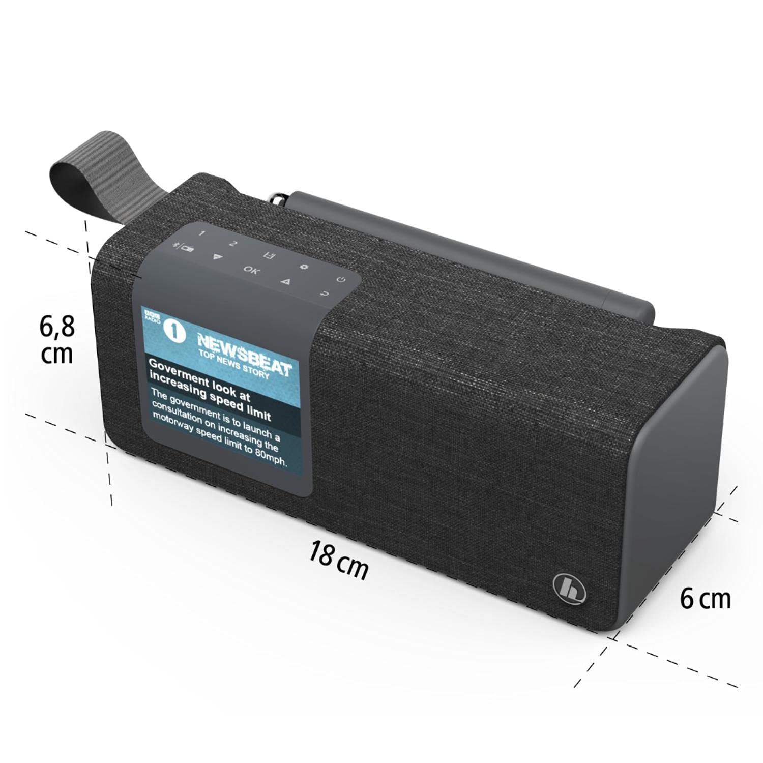hama-digitalradio-dr200bt-tragbar-mit-bluetooth-dab-ukw-wiederaufladbar-schwarz image 5
