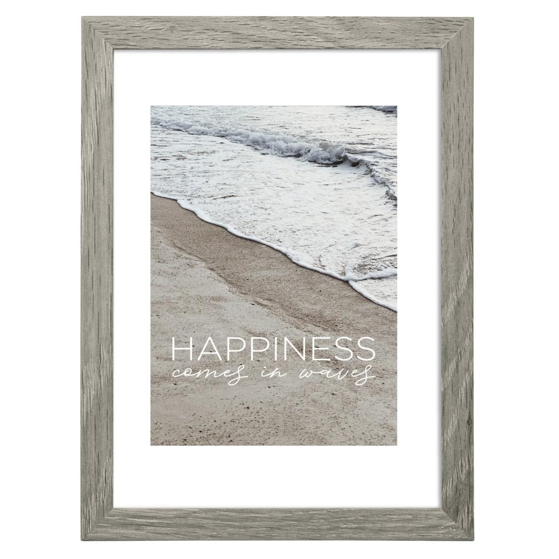 hama-bilderrahmen-waves-30x40-cm-holzrahmen-grau-hoch-und-querformat image 1