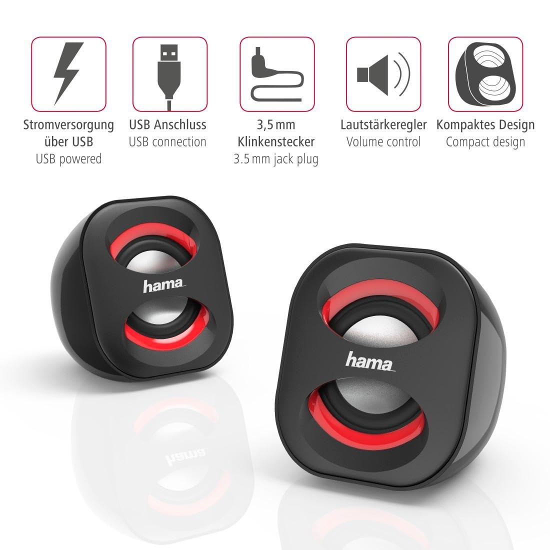 hama-sonic-mobil-183-pc-lautsprecher-usb-3-0-3-5-mm-klinke-3-w-schwarz-rot-aktiv image 6