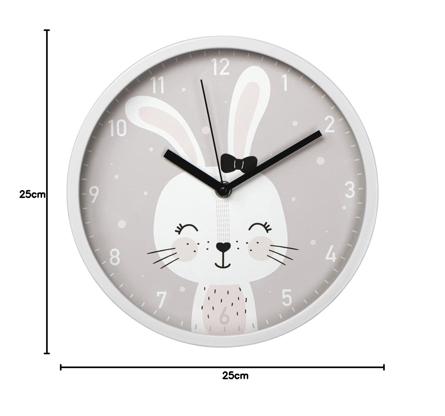 hama-kinder-wanduhr-lovely-bunny-ohne-ticken-25-cm-lernuhr-mit-hasen-motiv-f-rs- image 5