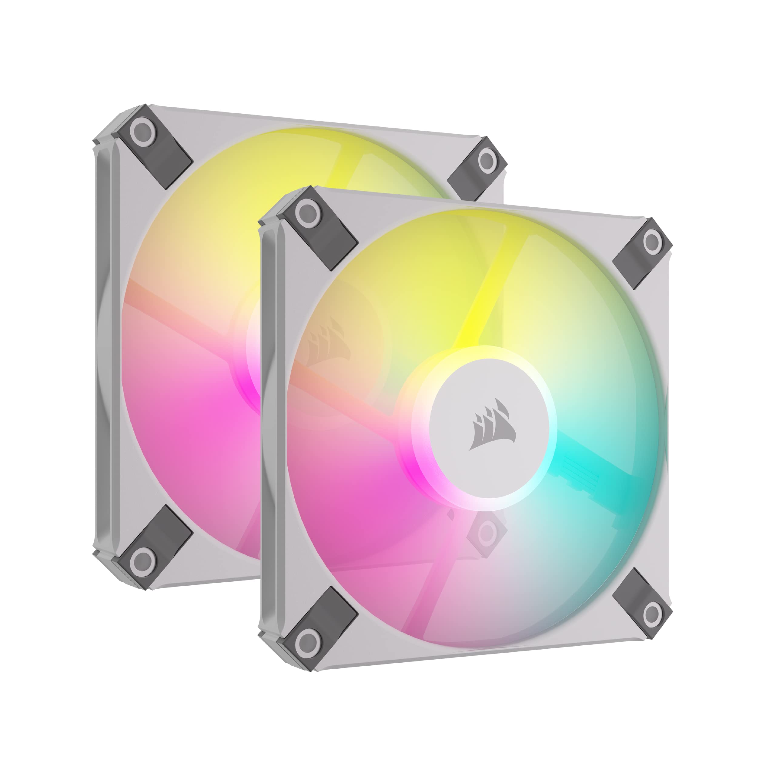 corsair-af120-rgb-slim-120-mm-pwm-l-fter-doppelpack-mit-lighting-node-core-wei image 1