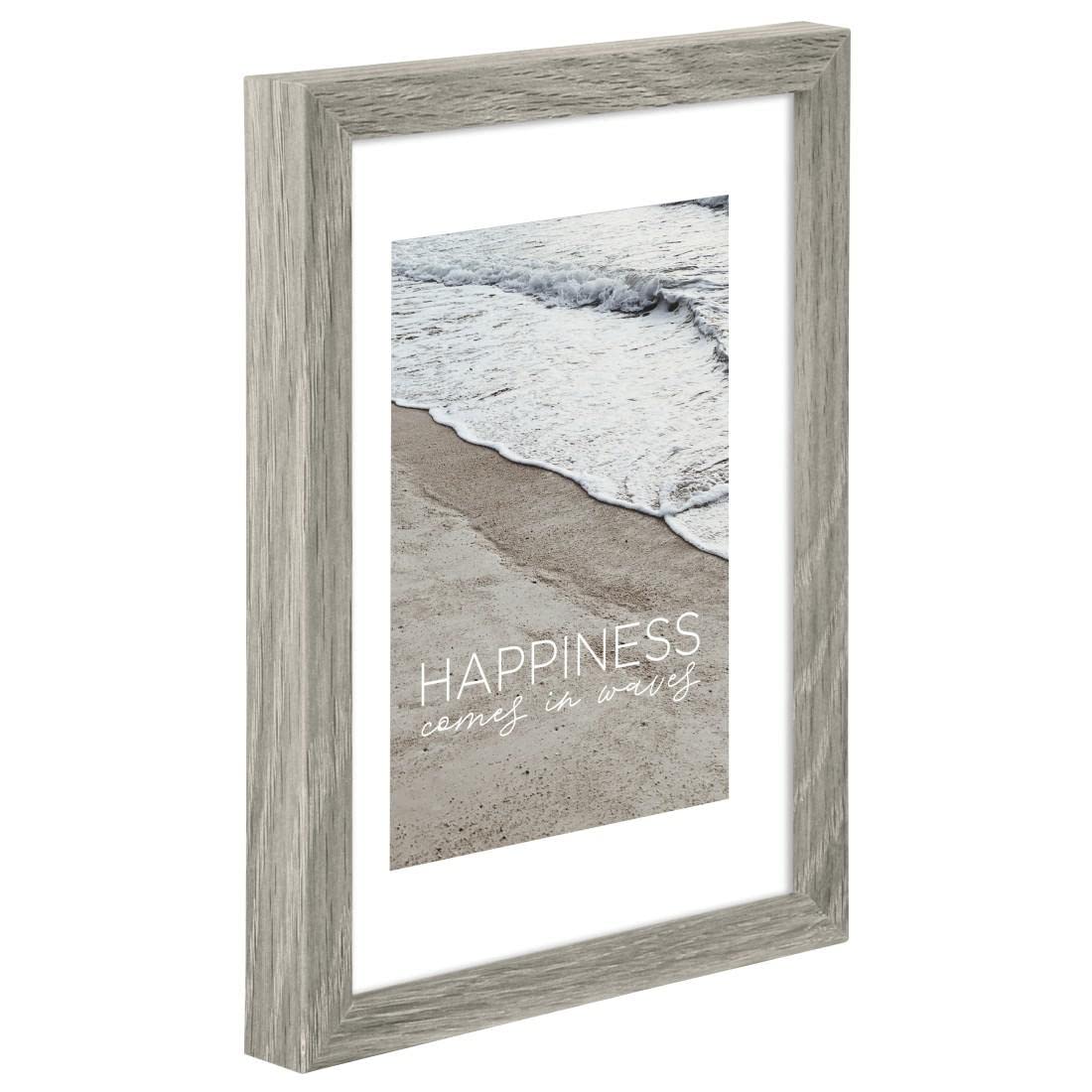 hama-bilderrahmen-waves-30x40-cm-holzrahmen-grau-hoch-und-querformat image 2