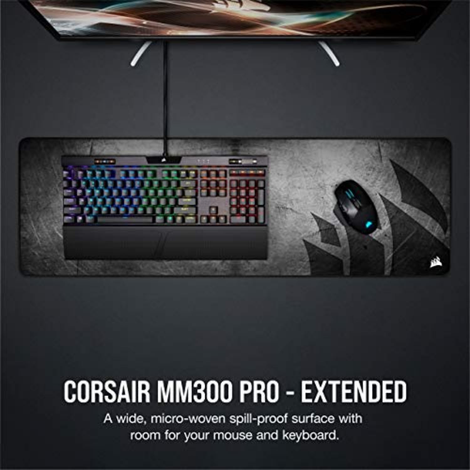 corsair-mm300-pro-extended-gaming-mauspad-930-x-300-mm-spritzwassergesch-tzt-mic image 2
