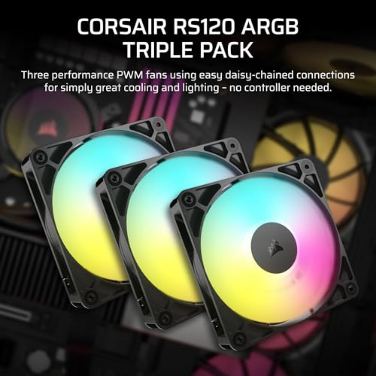 corsair-rs120-argb-120-mm-pwm-l-fter-daisy-chain-f-hig-schwarz-dreierpack image 2