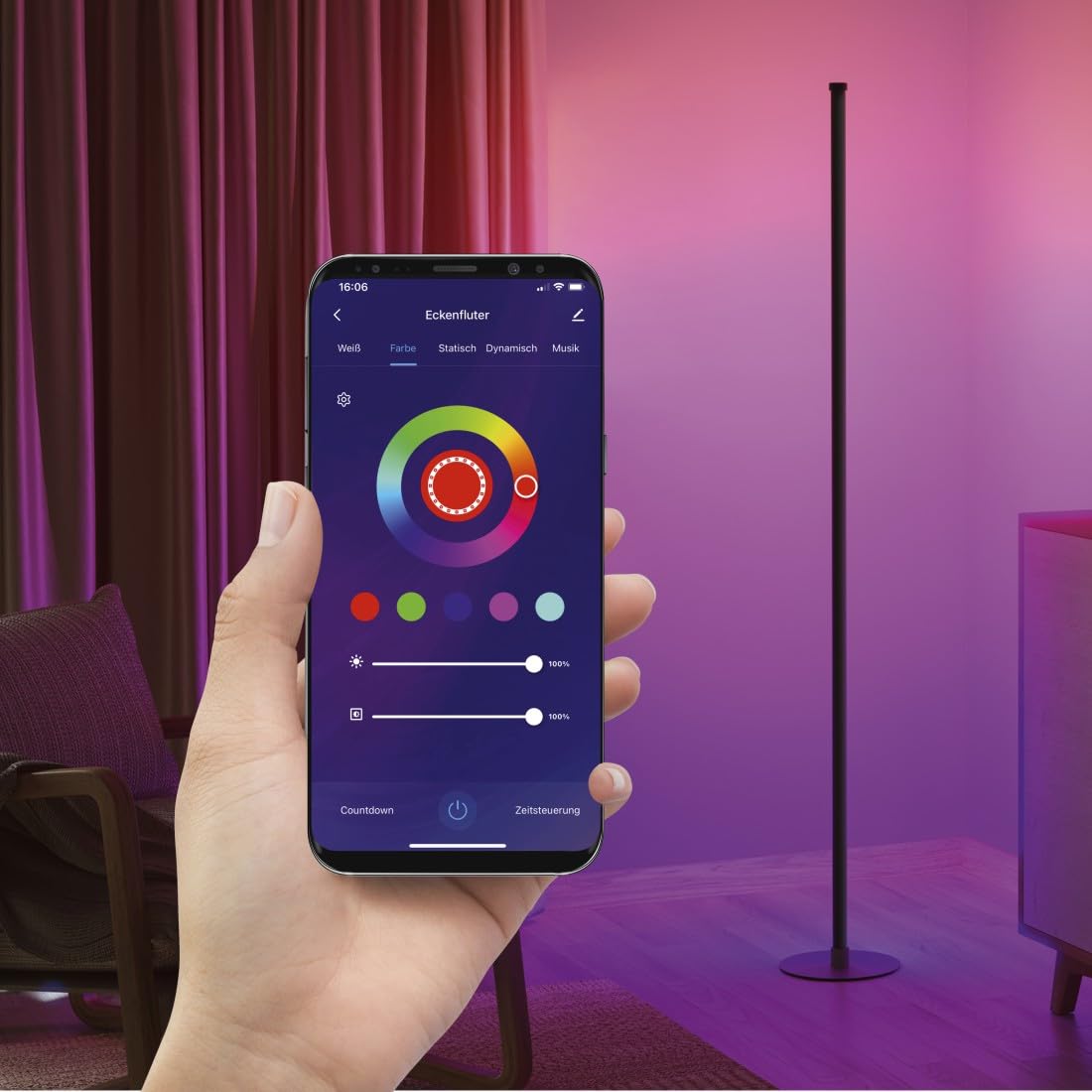 hama-smart-standleuchte-rgb-ecklampe-153-cm-mit-app-musikmodus-und-16-mio-farben image 3