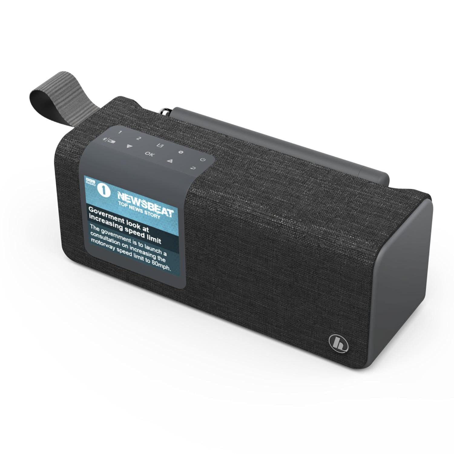 hama-digitalradio-dr200bt-tragbar-mit-bluetooth-dab-ukw-wiederaufladbar-schwarz image 1