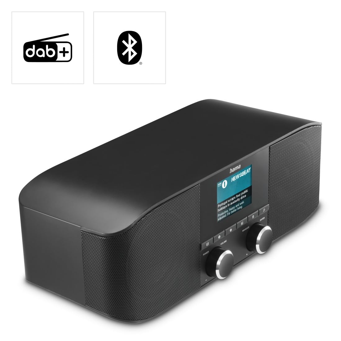hama-dab-radio-dr1410bt-mit-bluetooth-digitalradio-wecker-farbdisplay-schwarz image 2