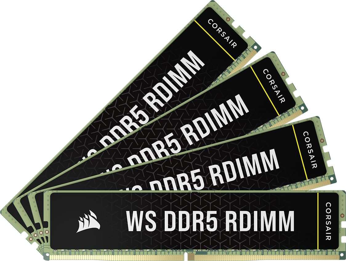 corsair-ws-ddr5-ecc-rdimm-64gb-4x16gb-6400mhz-cl32-intel-xmp-3-0-workstation-spe image 1