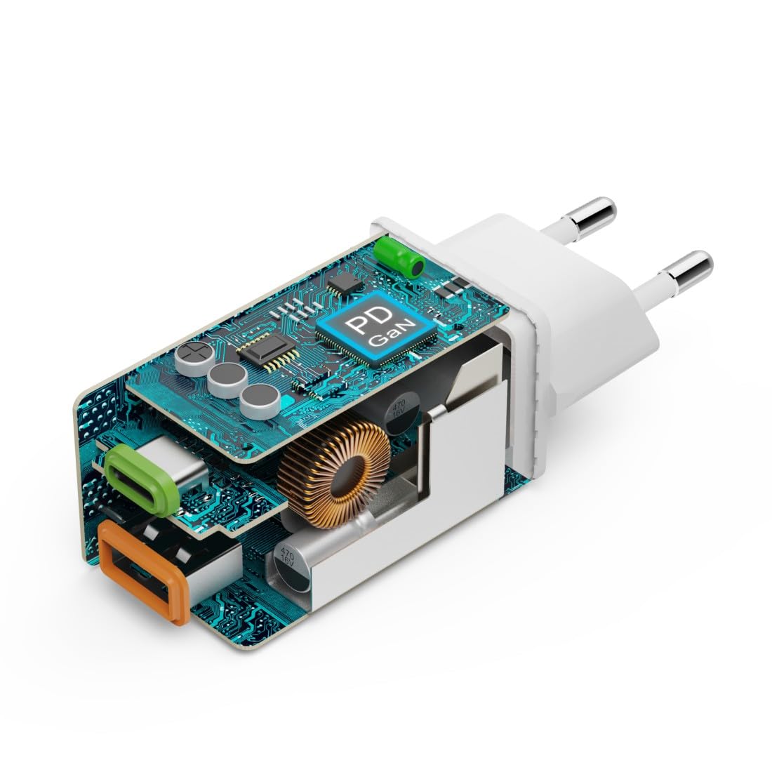 hama-45w-gan-schnellladeger-t-usb-c-usb-a-power-delivery-quick-charge-3-0-kompak image 7