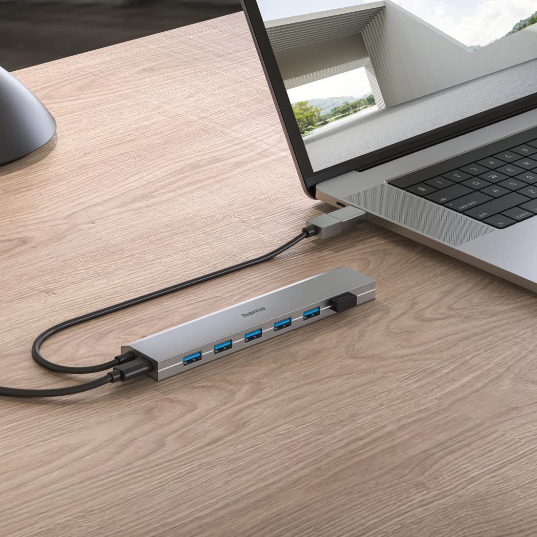 hama-usb-hub-7-ports-mit-netzteil-usb-a-und-usb-c-adapter-aluminium-schwarz image 6
