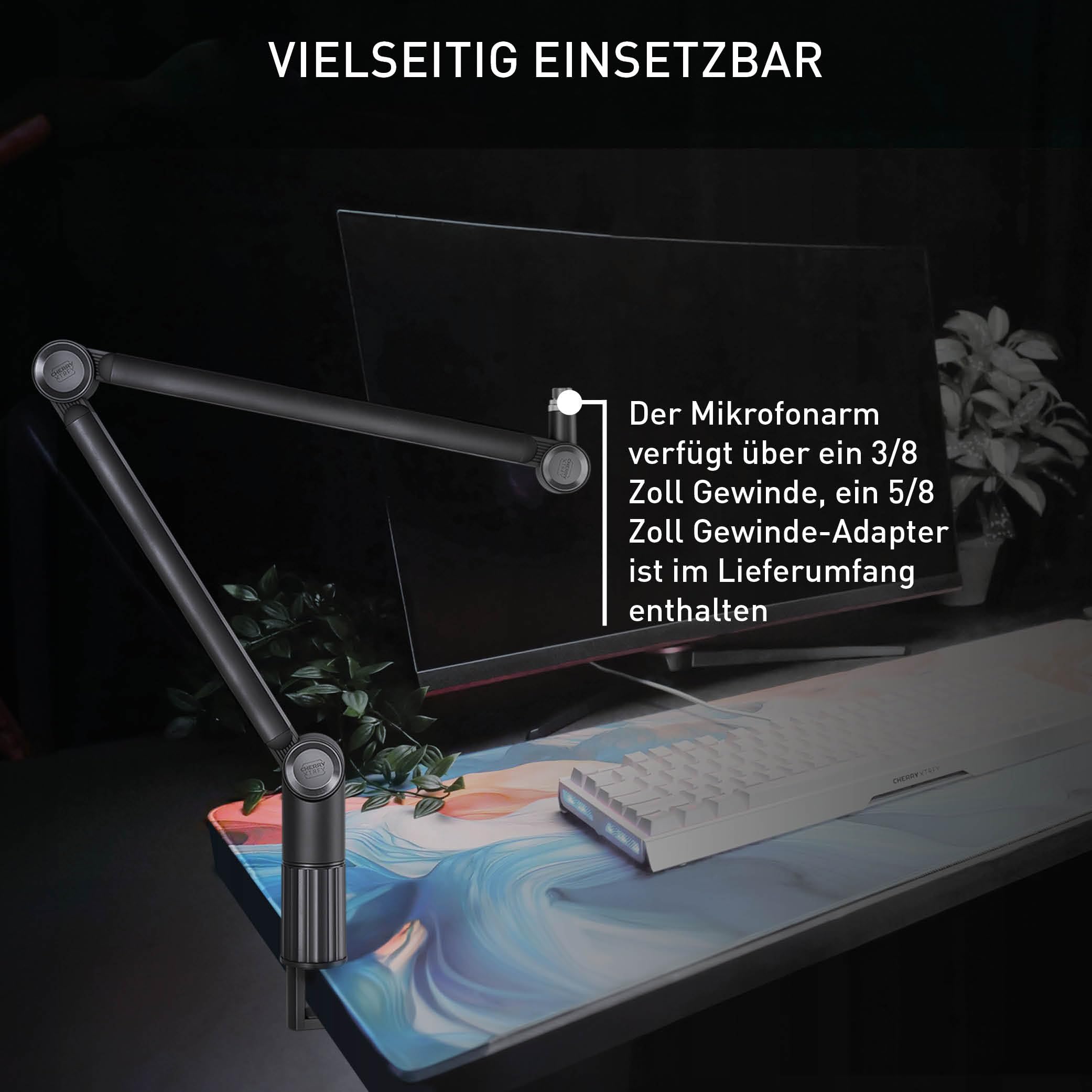 cherry-xtrfy-ngale-boom-arm-stabiler-mikrofonarm-aus-aluminium-schwarz image 6
