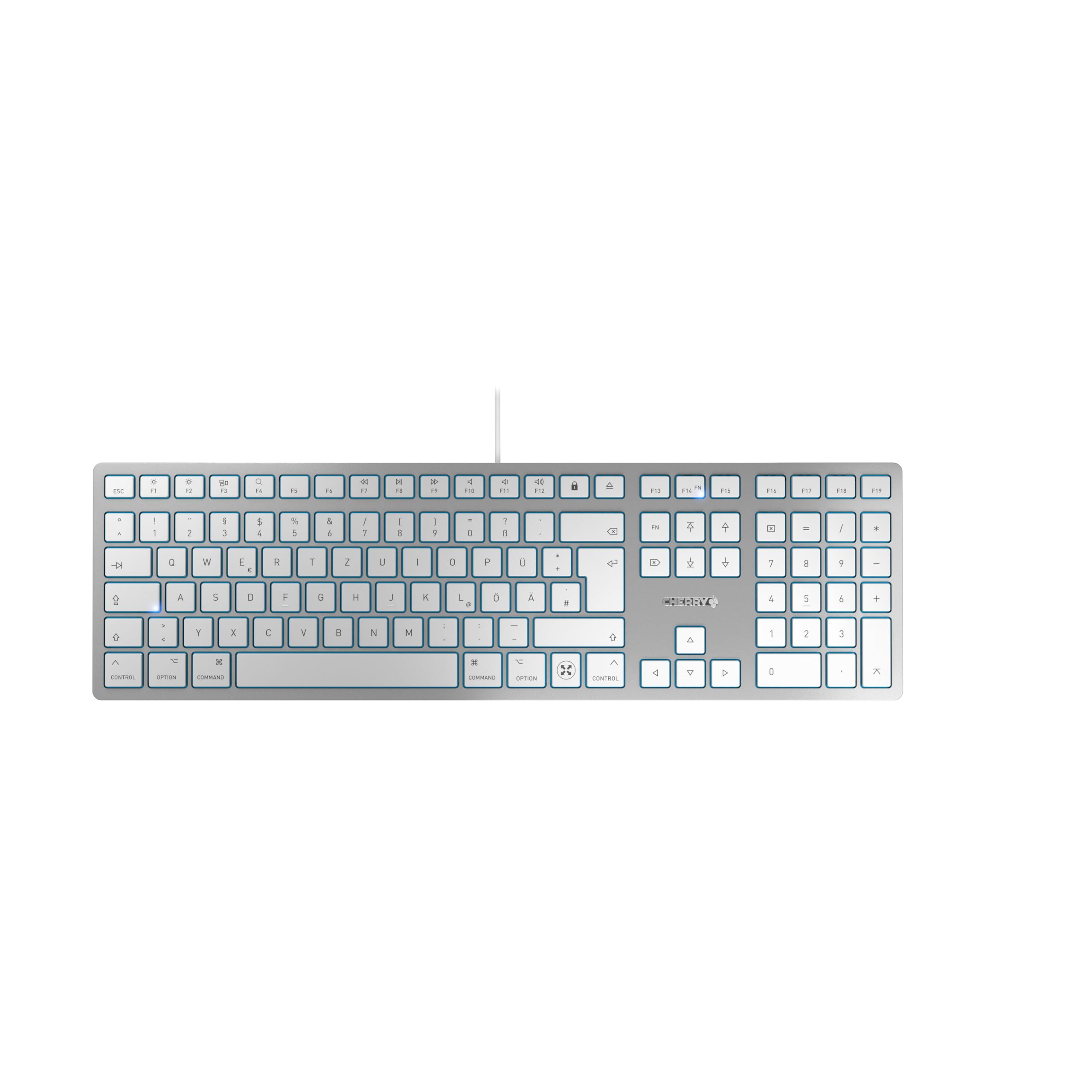 cherry-kc-6000c-for-mac-kabelgebundene-usb-c-tastatur-deutsch-qwertz-wei image 1