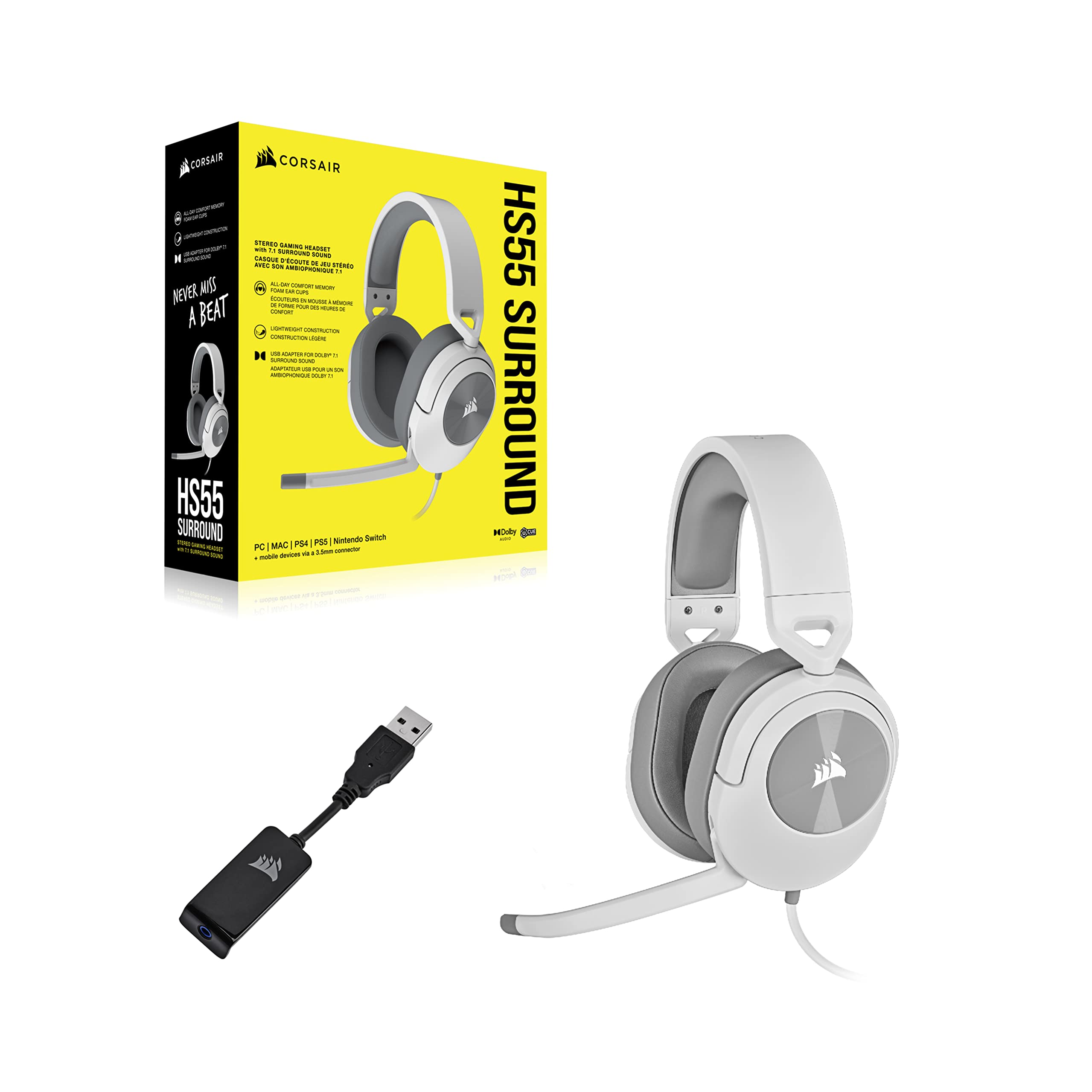 corsair-hs55-surround-v2-multiplatform-gaming-headset-weiss image 7
