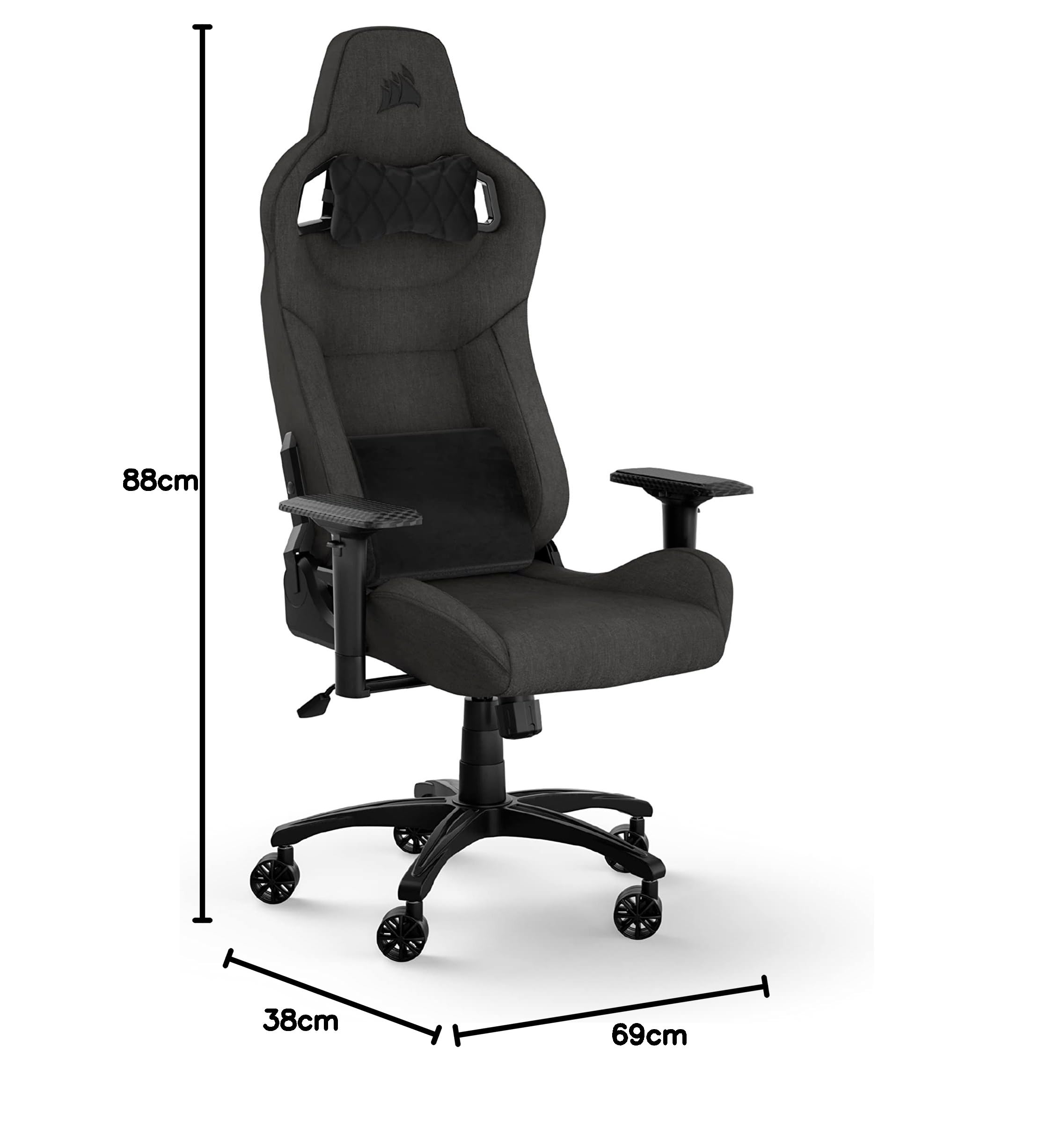 corsair-t3-rush-gaming-stuhl-mit-stoffbezug-2023-rennsport-design-verstellbare-4 image 3