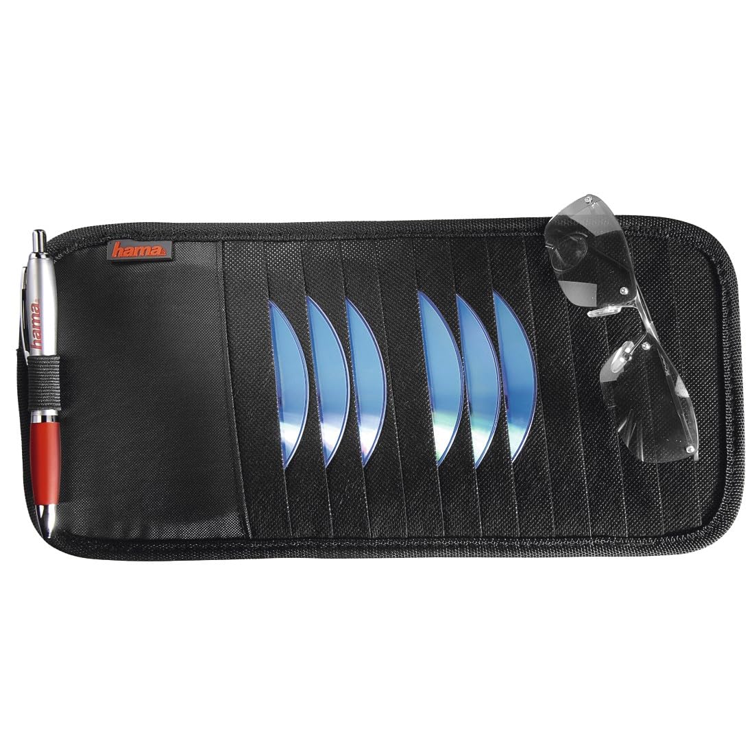 hama-sonnenblenden-tasche-f-r-12-cds-auto-cd-organizer-mit-stifthalter image 4
