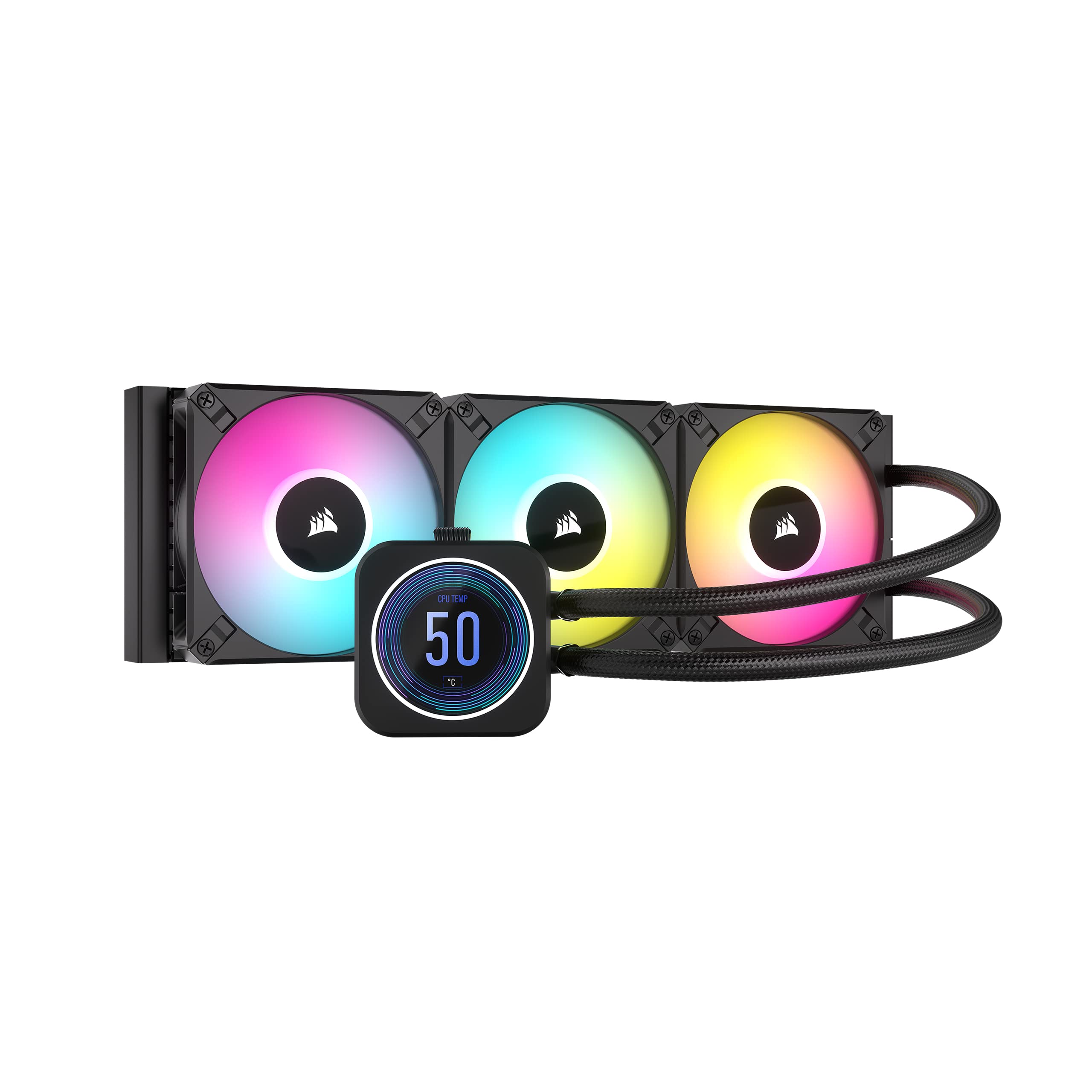 corsair-icue-h150i-elite-lcd-xt-fl-ssig-cpu-k-hler-360mm-ips-lcd-3x-af120-rgb-el image 1