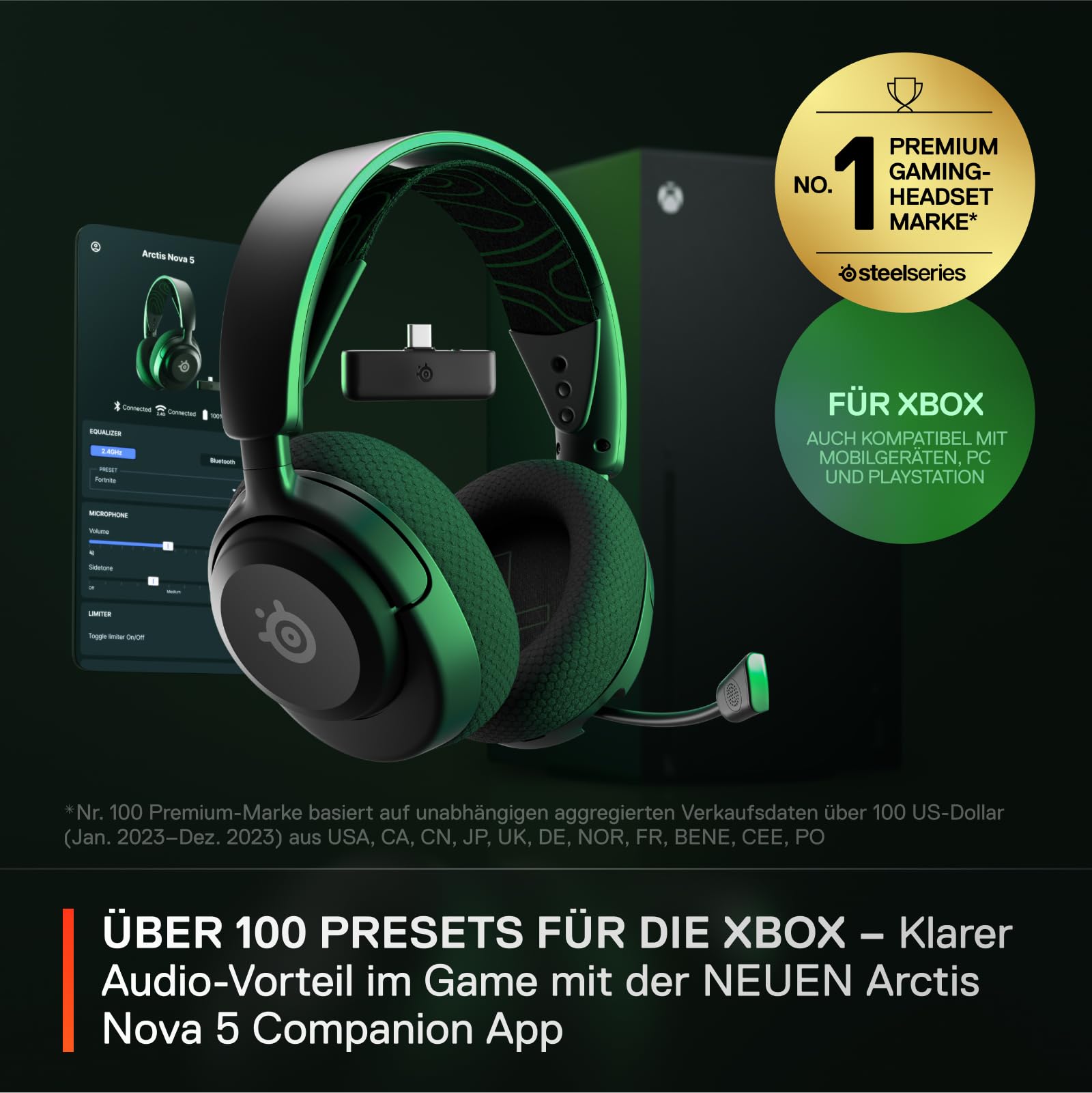 steelseries-arctis-nova-5x-wireless-gaming-headset-f-r-xbox-ps-pc-handy-2-4-ghz- image 2