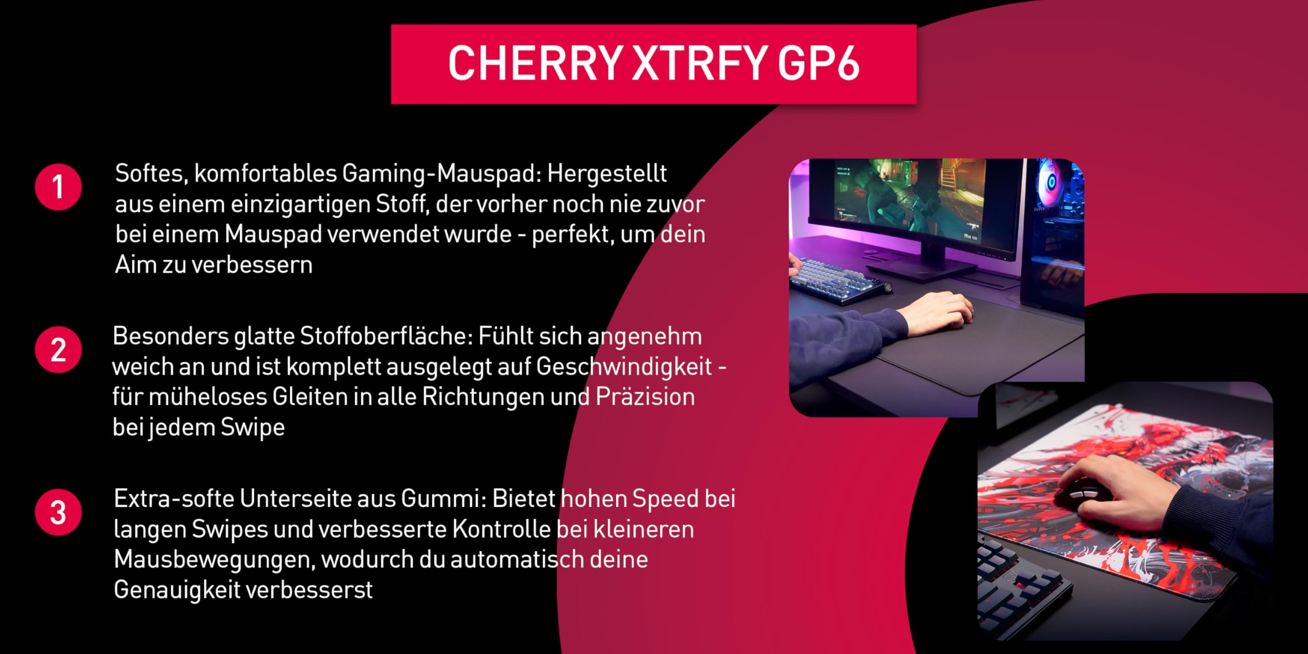 cherry-xtrfy-gp6-gaming-mauspad-aus-stoff-460-x-400-x-4-mm-hydrus-red image 2