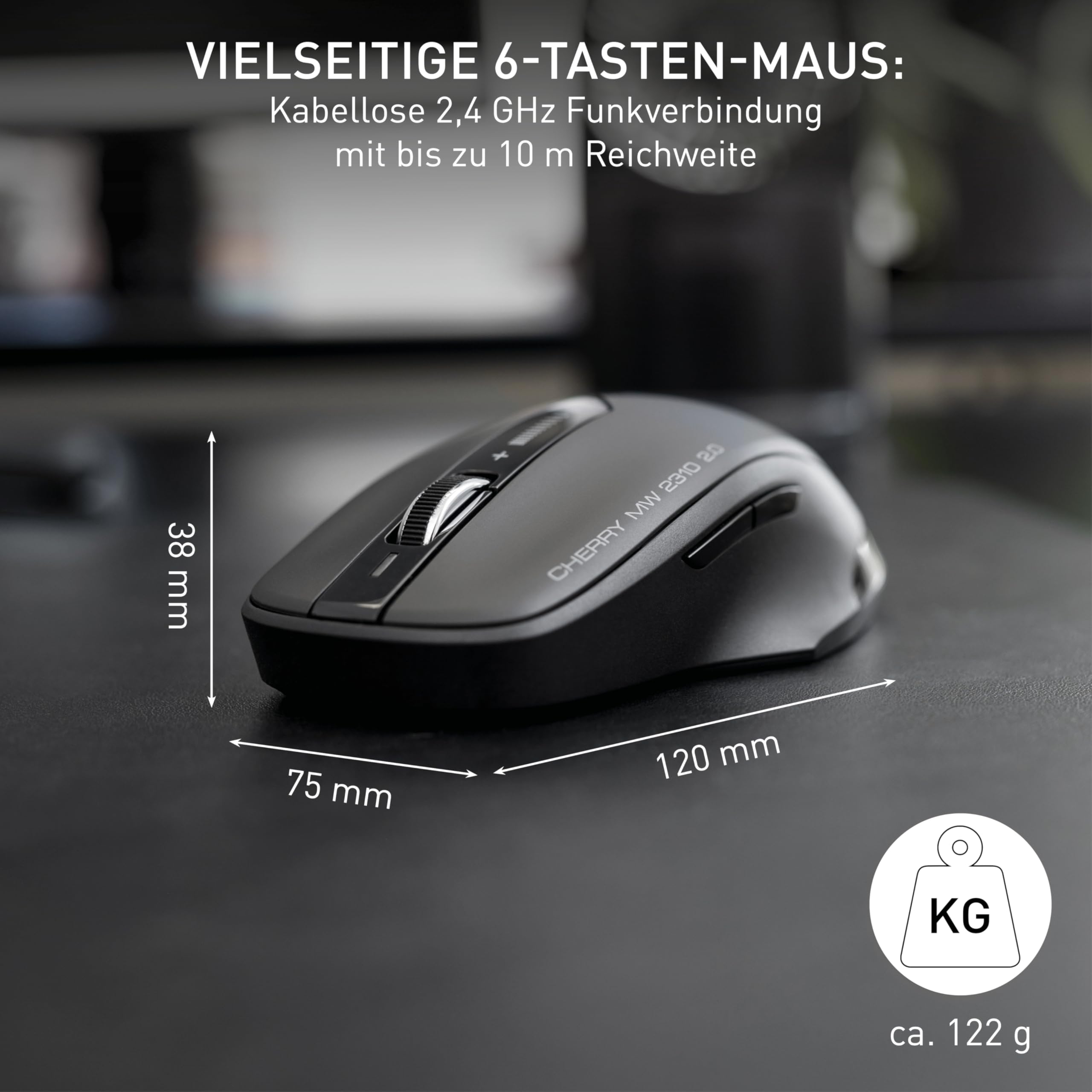 cherry-mw-2310-2-0-kabellose-optische-maus-beidh-ndig-6-tasten-dpi-schalter-schw image 2