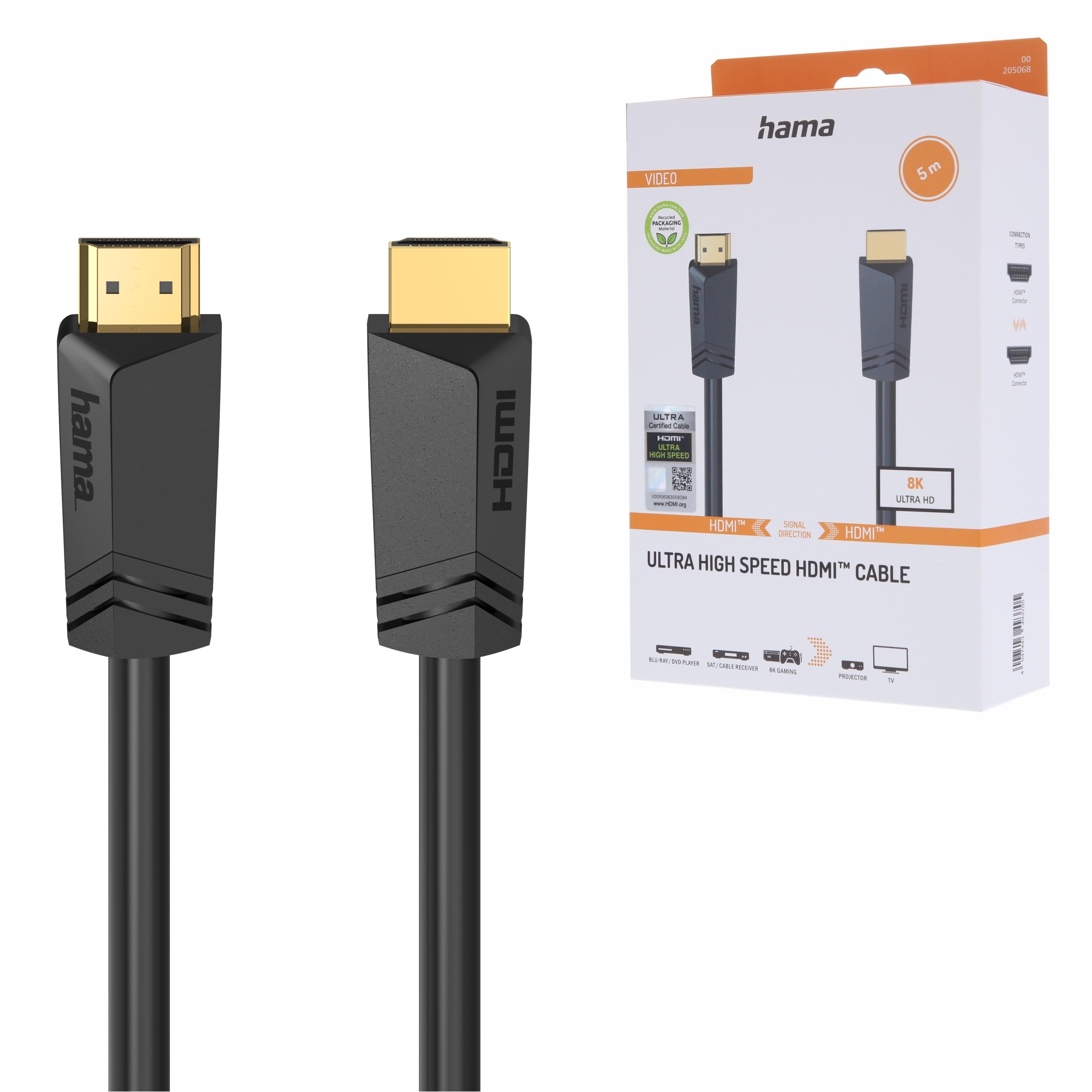 hama-ultra-high-speed-hdmi-kabel-3-meter-4k-8k-48-gbit-s-earc-ethernet-hdr-knick image 4