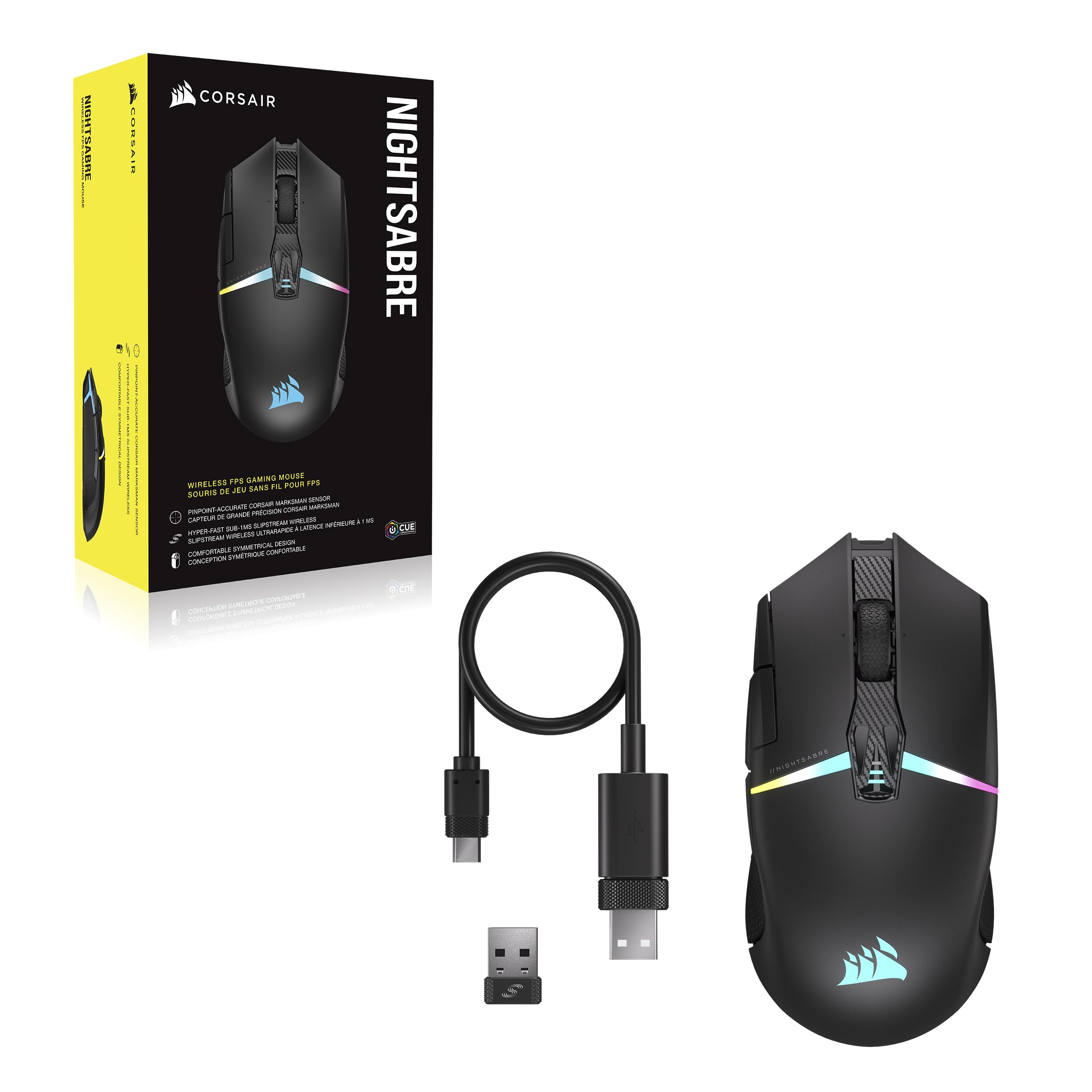 corsair-nightsabre-rgb-wireless-gaming-maus-26-000-dpi-11-tasten-100h-akku-schwa image 8