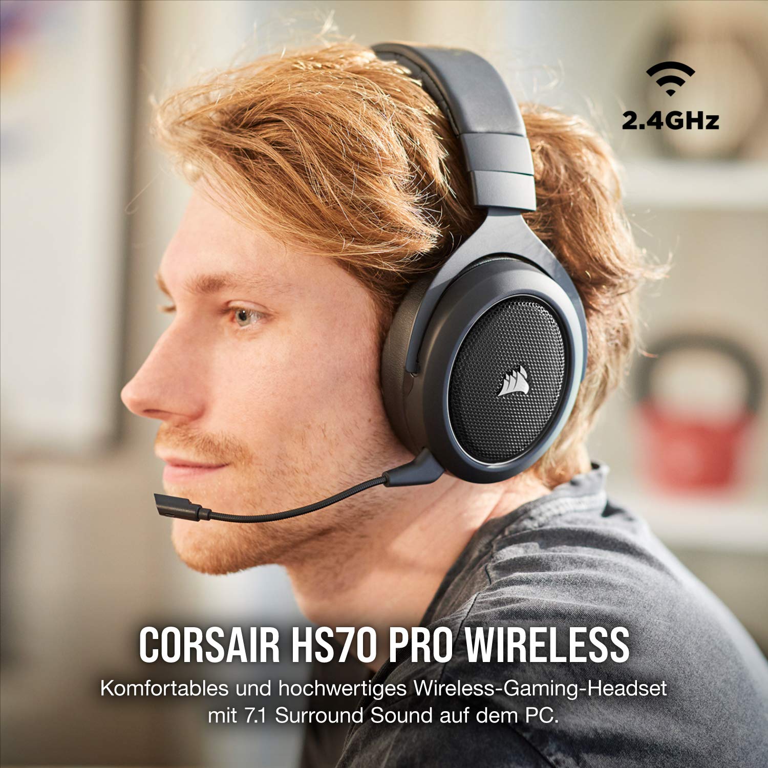 corsair-hs70-pro-wireless-gaming-headset-7-1-surround-2-4-ghz-abnehmbares-mikrof image 2