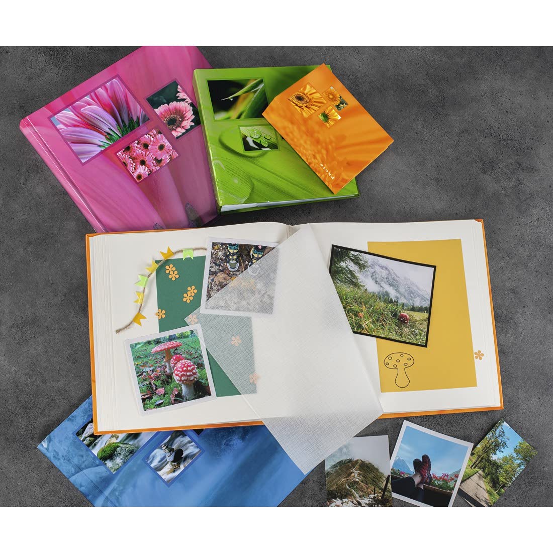hama-jumbo-fotoalbum-singo-30x30-cm-100-wei-e-seiten-f-r-400-fotos-gr-n-zum-eink image 5