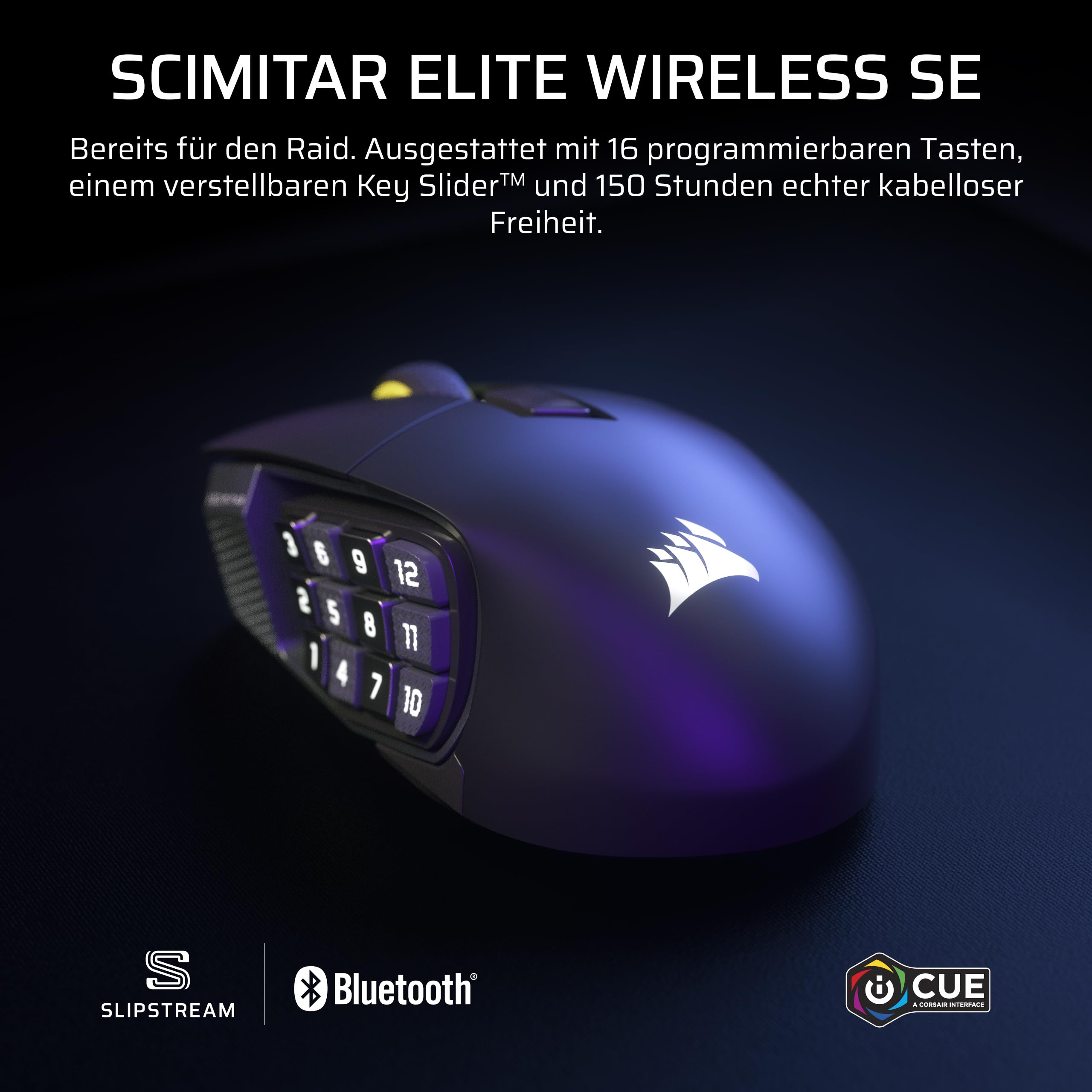 corsair-scimitar-elite-wireless-se-mmo-gaming-maus-33k-dpi-16-programmierbare-ta image 2