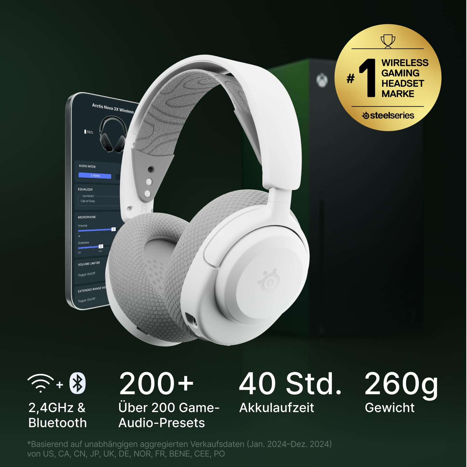 steelseries-arctis-nova-3x-wireless-gaming-headset-wireless-2-4-ghz-bluetooth-40 image 2