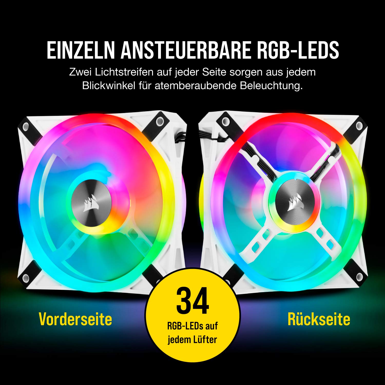corsair-icue-ql120-rgb-120-mm-pwm-l-fter-wei-34-einzeln-ansteuerbare-leds-1500-u image 5